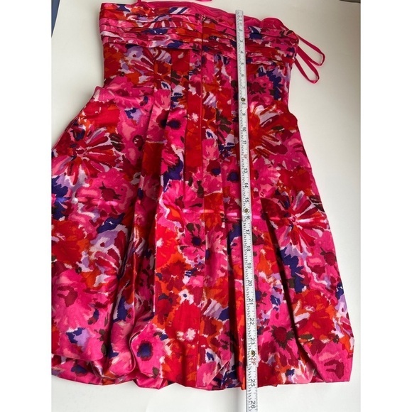 BCBGMaxAria Floral Bubble Strapless Mini Dress - Picture 9 of 11